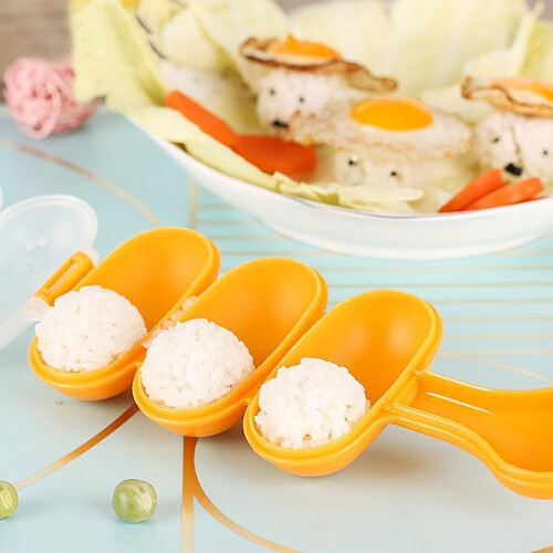 Sushi Rice Mold Maker PP Plastic 3-Piece Set 18.5x7x3cm 1