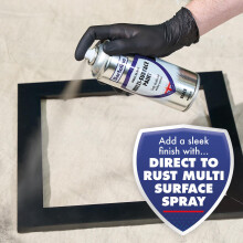 Bartoline Direct to Rust MultiSurface Paint Black 400ml Matte Finish A