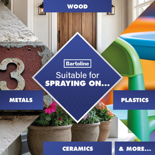 Bartoline Direct to Rust MultiSurface Paint Black 400ml Matte Finish A 2