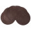 Sets de table ronds tressés marron 38 cm, lot de 6 2