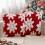 Capa de Almofada de Natal com Flocos de Neve em Veludo 45x45 cm 5