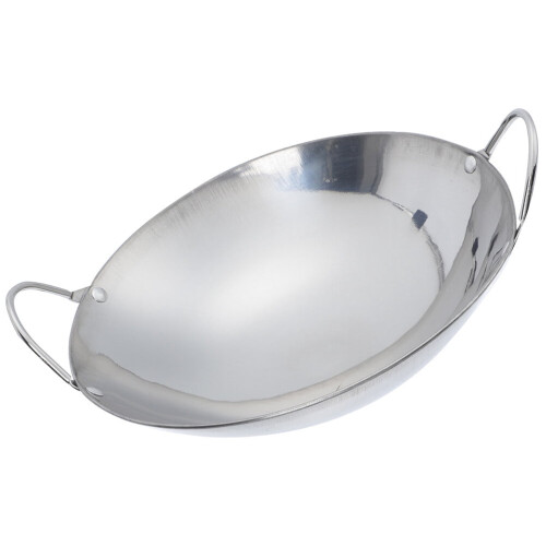Stainless Steel Flat Bottom Wok Pan 1 2