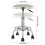 Living And Home Height-Adjustable PU Leather Round Salon Rolling Stool 6