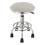 Living And Home Height-Adjustable PU Leather Round Salon Rolling Stool 2