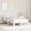 VidaXL vidaXL Bed Frame with Headboard White 120 x 190 cm Solid Pine Wood 1