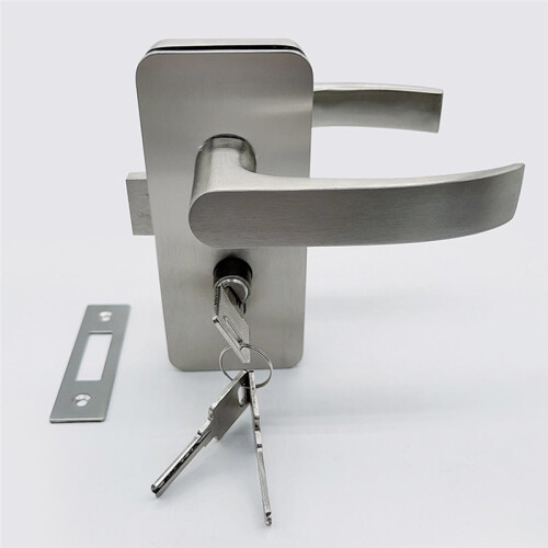Double-Sided Handle Glass Door Lock for Frameless Glass Doors, Easy Installation Left Open 1