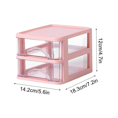 Organizador de mesa transparente em plástico com várias camadas. 2