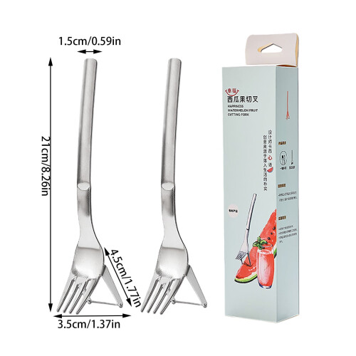 Stainless Steel Fruit Cutter2-in-1with6PCS Melon Tools 2