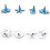 4Pcs Retro Marine Style Cast Iron Drawer Handle-Kitchen Cabinet Wardrobe Closet Hardware,White 6