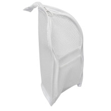 Necessaire Portátil Leve e em Tela EVA de Capacidade para Cosméticos, Ideal para Viagens, Na Cor Branca.