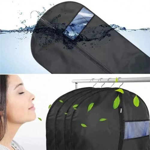 5-Pack Foldable Clothes Dust Cover for Wardrobe Storage, Waterproof Material