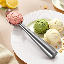 Ice Cream Scoop - Premium 304 Stainless Steel Ice Scooper, Non-Stick, Dishwasher Safe, Cookie Dough & Melon Balls