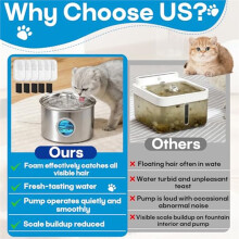 Kits de Remplacement de Filtre à Eau pour Chats en Pack de 12+12 pour Fontaines à Eau pour Animaux de Compagnie de 12oz/3.2L et 64oz/2L