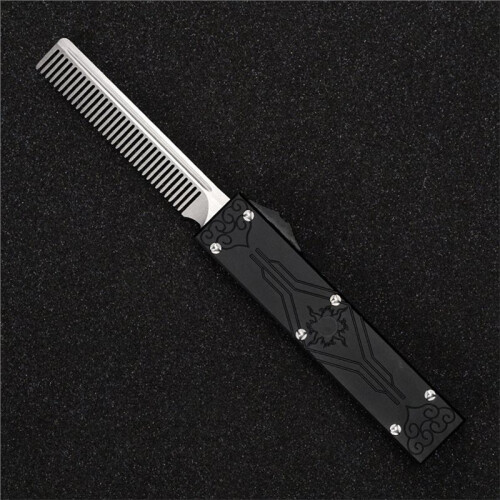Aviatin Aluminum Alloy Telescopic Comb - Portable & Automatic Comb Brown 1