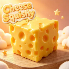 Ost Squishy Stressavlastande Original Sensorisk Mat Squishy Stressavlastande Fidget Leksak Stressbollar för Vuxna (2PCS)