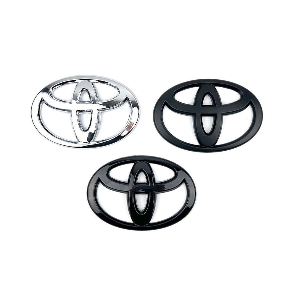 (Bright 10Cm) Suitable For Toyota Front And Rear Emblems For Camry, Crown, Reiz, Corolla, Vios, Highlander, And Corolla Modified Grille Badges Silver 4155759163882