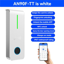 AN90F TTLock NFC IP67 Waterproof Access Control APP Fingerprint Card Swipe Door Opening Normally Open Mode B