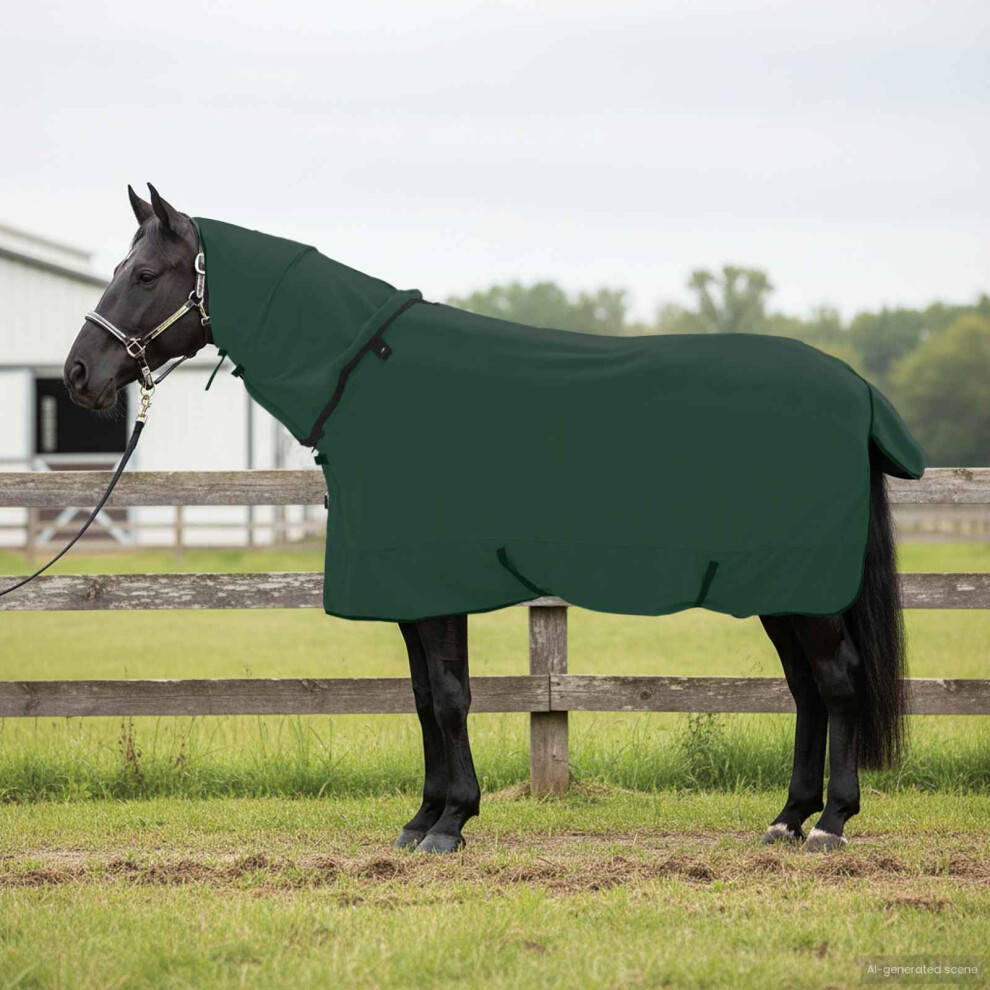 Vidaxl Horse Blanket Full Dark Green 155 Cm Polyester