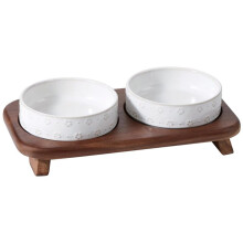Verhoogde Kattenvoerbakken, Keramische Voer- en Waterbakken Set, Vriendelijke en Elegante Voer- en Waterbakken voor Kittens, Katten en Puppy'S
