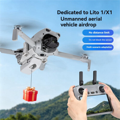 Airdrop System for  Lito 1 X1 Drone Payload Dropper Thrower Transport Delivery Device Long Range Remote Release Kit 2