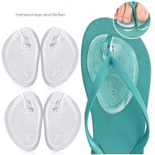 10 Pairs Silicone Slippers Sandals Forefoot Pad Flip-Flop Pad Clip Foot Pads Foot Care Massage Particle Non-Slip Cushion