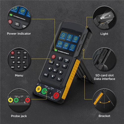 Auto Diagnostic Multimeter Car Circuit Tester with K/CAN/Oscilloscope/Cranking/Analog Signal/Injector/Relay Test 1
