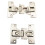 2-Piece 180-Degree Folding Hinge for Cabinet Linkage Doors, Hidden Door Hardware 1