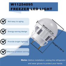 W11502762 W11254095 Freezer LED Light Bulb for Amana Gladiator Refrigerator LED Light