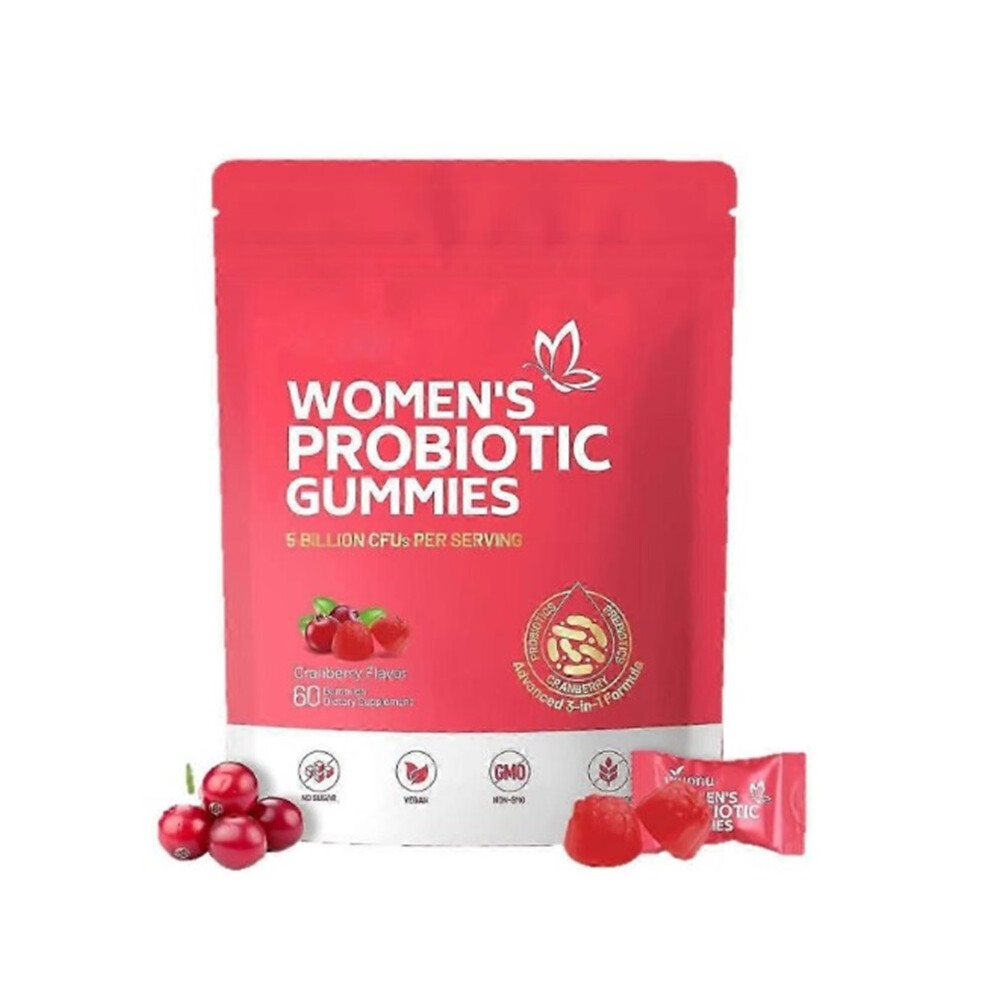 (2PCS) Cranberry Probiotic Gummies -Promotes Digestion & Gut Health, Relieves Bloating and Constipation, Immune System Health
