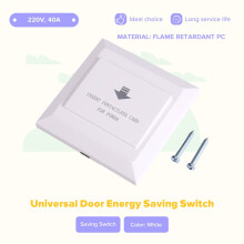 Hotel Room Card Saver Hotel Saving 220V Voltage 40A Insert for Hotel Room Electronic White