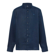 (XXL, Dark Sapphire) Timberland Mens Linen Relaxed Fit Shirt