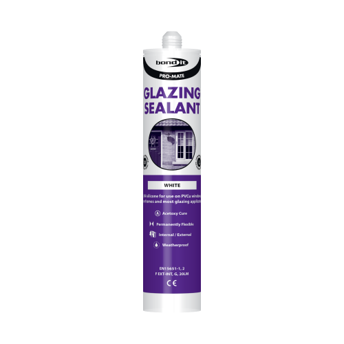 Pro-Mate Silicone Sealant Low Modulus Acetoxy LMA Glazing Sealing Doors Windows 1