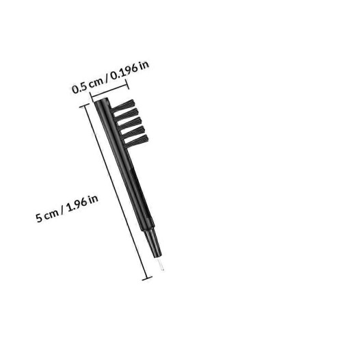 Hearing Aid Cleaning Brush, Compatible with Hearing Aids, Black, Plastic, 12-Pack 1