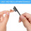 Hearing Aid Cleaning Brush, Compatible with Hearing Aids, Black, Plastic, 12-Pack 5