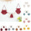 (Yellow) 3 Handmade Woven Tassel Mini Macrame Wall Hangings - Boho Wine Red Decor Set 5