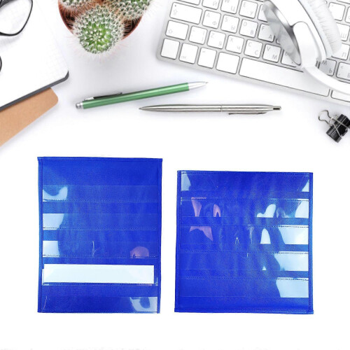 (Blue, S) Black S Folding Desktop Pocket Chart Tent for Sentence Strips & Flash Cards 1