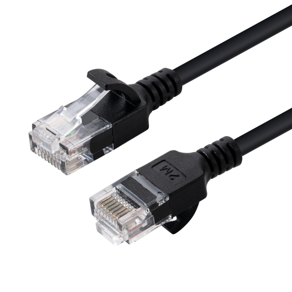 Microconnect Cat6a U/Utp Slim Network Cable 2M Black 5704174044758