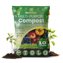 Green Haven 10L Multi Purpose Compost Peat Free – Nutrient Rich Potting Compost for Plants, Vegetables & Flowers – Suitable for Indoor & Outdoor U