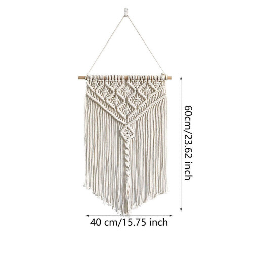 (Style A, 40CMX60CM) Boho-Makramee-Wandbehang mit Fransen, Fensterdekoration 1