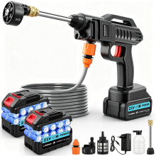 Cordless Pressure Washer 62Bar 270L/h, Battery Power Washer w/ 23.0Ah Batteries