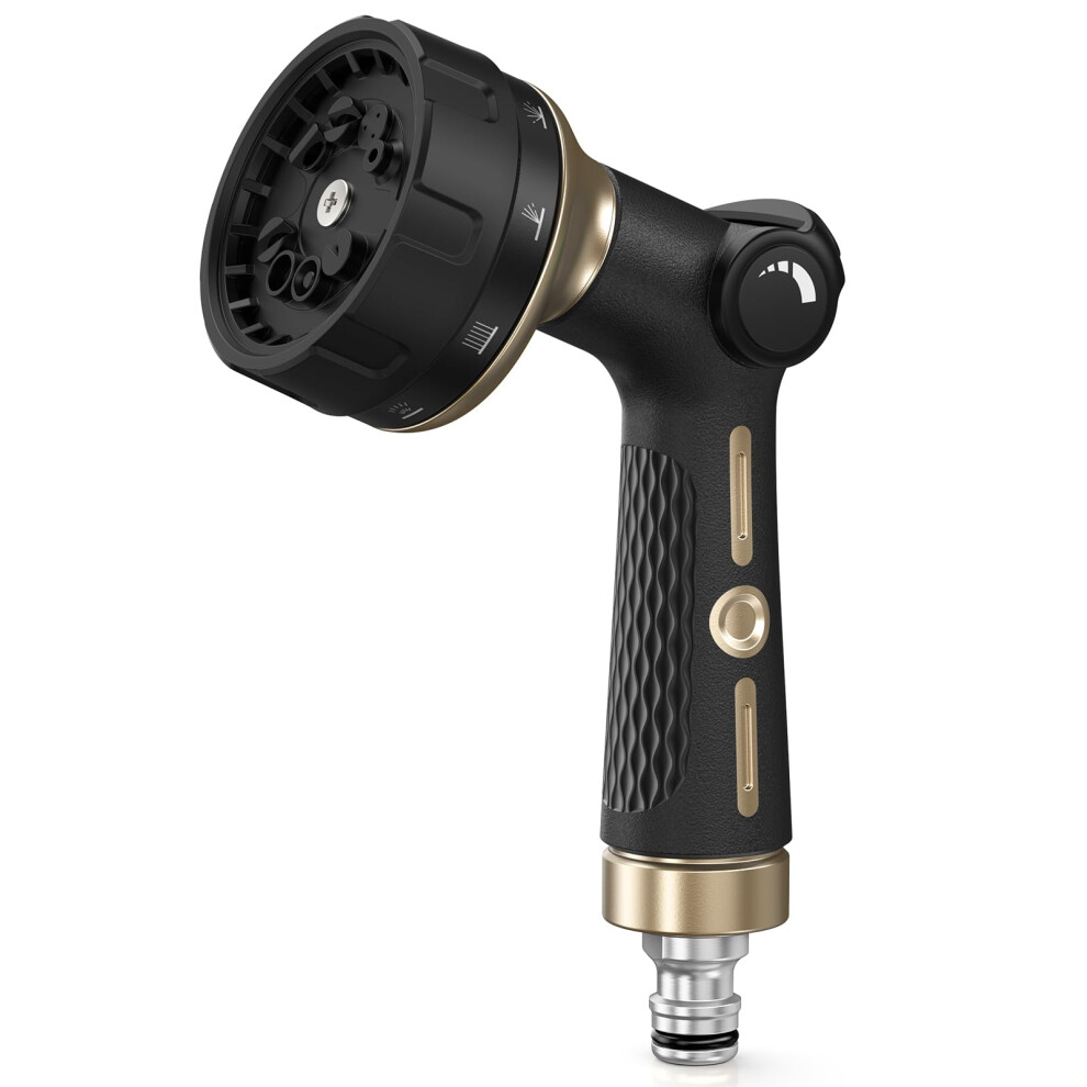 Rainpoint Hose Pipe Spray Gun, 10 Patterns, Heavy Duty Metal Garden Hose Spray Gun With Thumb Flow Control, High Pressure Hose Nozzle Sprayer For Wat 5009841587942