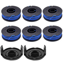 SopimusZ 6 Pack Replacement Strimmer Spools Compatible with Spear & Jackson GT450 GT600 S4528ET S6030ET,Trimmer Line with 2 Spool Caps-Fits N1F-GT-28