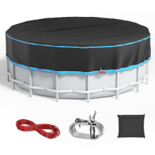 10 Ft Round Pool Cover, Heavy Duty Pool Cover for Above Ground Pools, Swimming P