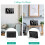 (White) Large Digital Wall Clock USB Powered Time Calendar Time Day Month Temp Display Electronic LED Alarm Clock 5