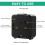 (Blue) Square small alarm clock fashionable bedside clock silent movement luminous pointer with night light with alarm clock function 3