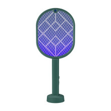 2-in-1 Electric Mosquito Swatter Mosquito USB Rechargeable Angle Adjustable Electric Bug Fly Bat Insect Swatter