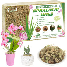Halatool 340g Natural Sphagnum Moss for Orchids, Succulents & Reptiles - Preserved Moss for Potting Mix,Carnivorous Plants, Reptile Substrate Habitat