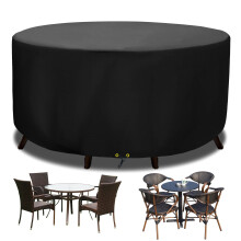 Funshot Garden Furniture Set - Waterproof, Large Round Table Cover, 420D Oxford Outdoor Patio Set Cover, Windproof, Anti-UV, Ø 230x90cm