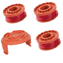 4 PCS Worx Strimmer Spool Replacement for WG151/WG163E Series/WA0004-0.065" (1.65mm) Autofeed Nylon Line, Lawn Trimmer Spool Line Replacement Accesso