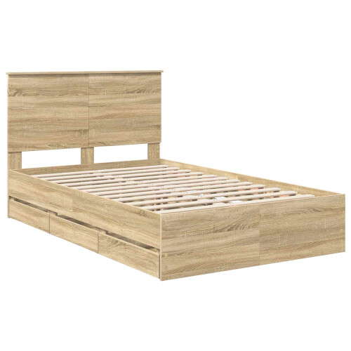VidaXL vidaXL Bed Frame Sonoma Oak Engineer Wood 2